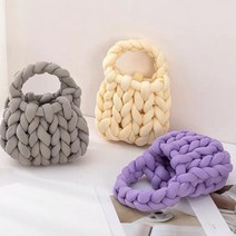 자이언트얀 500g 1kg 빅얀 점보얀 암니팅 핑거니팅가방 방석뜨기 손뜨개실, 블랙