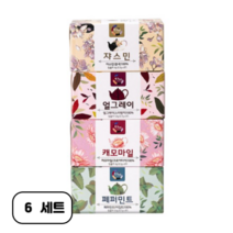 다예 건강한 하루 차 모음, 자스민 + 얼그레이 + 캐모마일 + 페퍼민트, 6세트