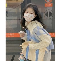고등학생코트 스몰 스웨터 여자 가을 겨울 가디건 재킷 짧은