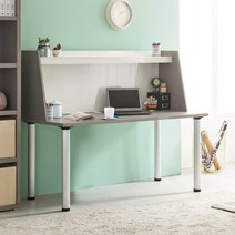 포스트모던 LED 컴퓨터책상 독서실책상 학생책상 책꽂이, 집중력책상 120 그레이