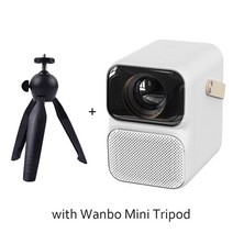 스마트빔 소형 프로젝터 Wanbo-T6 MAX 4K 1080P 안드로이드 9.0 미니 550ANSI 루멘 2 16G 5G WiFi BT5.0 AI 음성 홈 시어터, [02] Projector and Tripod, [02] 미국 플매트 카펫 러그