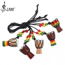 젬베 젬배 잼배 잼베 텅드럼 행드럼 윈드벨 1 조각 미니 개성 djembe 펜던트 타악기 악기 목걸이 아프리카 핸드 드럼 액세서리 장난감 어린이를위한