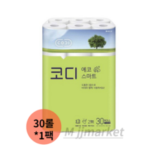 코디 3겹 에코 스마트 롤화장지 22m, 1팩, 1개