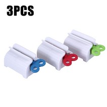 치약 짜개 자동 압착기 핸드 크림 튜브 원터치 3pcs 롤링 가정용 클립 온 페이셜 클렌저 프레스 디스펜서 욕실 액세서리, 혼합 색상