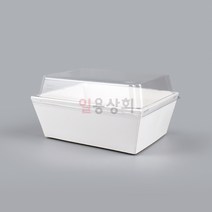 [ILYONG] 종이용기 DRP 7-1호 직사각 500개 백색 샌드위치용기 종이트레이, 용기 단품