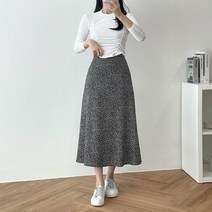 레오파드 뒷밴딩 A라인 스커트 (3컬러)
