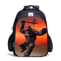 공룡피규어 고질라 대 콩 킹 어린이 책가방 배낭 학교 가방 소년 유치원 기본 Mochila, [01] 27X14X35cm, [02] green