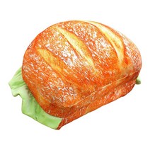 햄버거 빵 쿠션 패드 등받이 장식 박제 바디 모조 쿠션 플러시 베개 크리스마스 생일 홈 개, 크리스탈 플리스 원단, 빵 소파