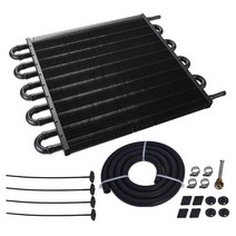 미션 오일 쿨러 4 6 8 10 row 6 범용 자동차 실버용 알루미늄 레이싱 엔진, 1-10행