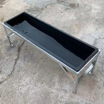 염소 양 송아지 급식 사료통 여물통 먹이통 축사 목장 농장 플라스틱 양 프레임 먹이통, C.1m 검은 양 슬롯  선반