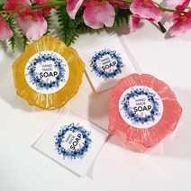 스티커 - 비누 핸드메이드 들꽃 블루원형 20매입 비누스티커 diy