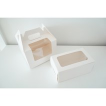 쁘아 투명창 컵 케이크 선물 포장 상자 B타입, 크레프트4구, A타입