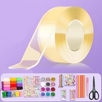 보부상민호 다용도접착제 강력 접착제다채로운 블로우 버블 양면 테이프 도구 세트 DIY 공예 다목적 크리에, 04 1 pc Yellow 5cm
