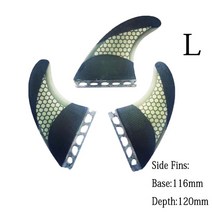여러 크기 Fut-3-Fin 통관 판매 S M 대형 서핑 보드 핀 트라이 세트 액세서리 Carbonfiber 지느러미, 11 JJF-L