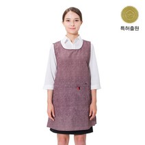 예경 지퍼형 원피스 앞치마_구김이 없는 기능성 앞치마, 1개, PO-8003/대/밤색(데님)