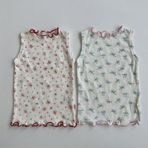 23여름 레베쥬티 아오스타 여아 민소매 돌 두돌 아기 외출복 키즈 티셔츠 유아동복