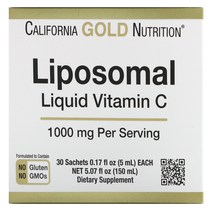 캘리포니아골드뉴트리션 리포소말 액상 비타민 Vitamin C 1000mg 30봉 리포조말 리포솜 리포좀