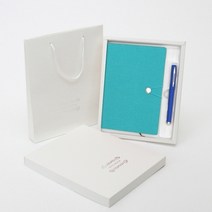 비지니스다이어리 학교다이어리 밴드 다이어리형 노트+ 볼펜세트 스카이 쇼핑백포함