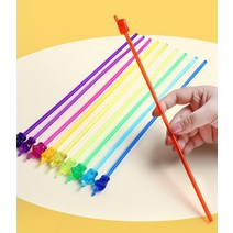 10 PCS 손가락 읽기 스틱 유아교구 구부릴 수 있는 수지 몬테소리 학습 보조 어린이 교육용 장난감, 10pcs random color