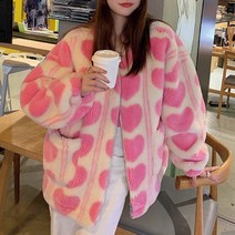 [세인트이브] 하트543 하트뿅뿅 귀여운 뽀글이 양털점퍼