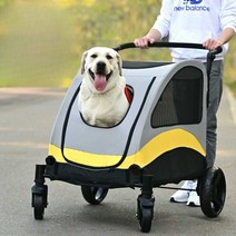 대형견유모차 개모차 중형견 두마리 강아지 트레일러, a. 강화 베어링 휠 전면 및 후면 접근