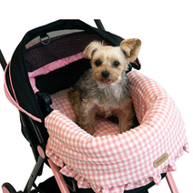 양면소재 패리스독 컴포트 강아지 유모차 방석 컴포드가드 세트, 핑크