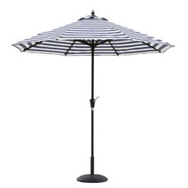 파라솔 초대형 각도기 스트라이프 비치 마당 전원주택, 그레이 스트라이프 2.1m 25kg 받침대