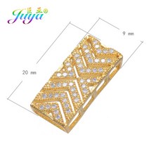 Juya DIY 큐빅 지르코니아 러브 하트 크리 에이 티브 세퍼레이터 참 비즈 액세서리 바느질 천연 석재 진주 보석 만들기