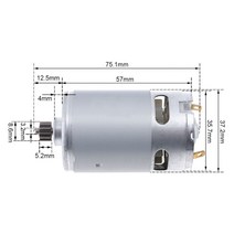 진동모터 RS550 DC 12V 18V 25V 9 11 12 13 14 톱니 및 고 토크 기어 박스 전기 드릴용, 14.4V, 11Teeth