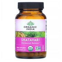 Organic India Shatavari 샤타바리 800mg 90캡슐 1개, 3개