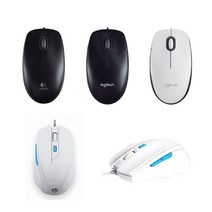 로지텍 HP 유선 마우스 시리즈 (로지텍 M90 B100 M100R / HP M150) / 1만원도 안되는 초저가 브랜드 마우스 / 선물 교육 초보 게임, HP M150 블랙