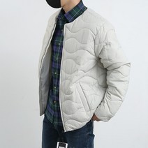 옴므오브제 남자 남성 다운라이크 패딩 노카라 경량 점퍼 ZIP1058