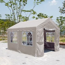프리폼 고급형 튼튼한 대형 쉘터천막 천막 풀세트, ST투명풀 4X6 베이지