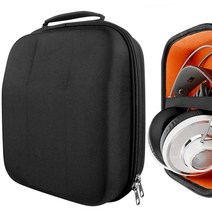 Geekria UltraShell 헤드폰 케이스 호환 AKG Q701 K812 K872 K845BT Beyerdynamic DT1990Pro 대형 귀 보호 휴대용 하드 케이스, 블랙