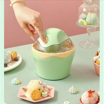 가정용 수제 소프트 젤라또 아이스크림 기계 메이커 제조기 220v 500ml 미니 전기, 초록, 220-240v