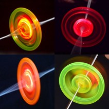 LED 불빛 씽씽이 팽이 놀이 추억의 장난감 줄팽이 무한 회전 어린이집 단체 유아 선물, 2-3. 레드 중형