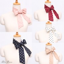 블루피오레 도트 롱타이 스카프 AF3314