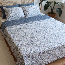 쁘티 플라워 목화솜 순면 차렵이불 Q 200x230