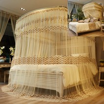 침대 모기장 베이지 150x200cm 아기침대모기장 방충망설치 방문방충망 고양이창문 출입구방충망 침대용모기장 모