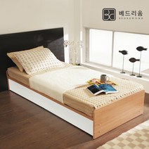 [금성침대X베드리움] 원룸(B900) 평상형 세미싱글침대-고급매트, 오크