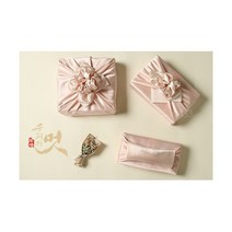 와이트패키지 포장보자기 이바지 색동리본예단함 노리개 추석 고급포장, 60x60