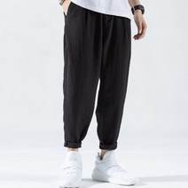남성 여름 시원한 쿨바지 밑단 단추 주름 조거 팬츠 121121EA 남성하의 남자바지 남성바지 워싱스키니 면바지 마바지 스판 스판면바지 일자면바지 쿨소재바지 냉감소재