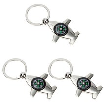 Kisangel 아동용 금속 나침반 키체인 하이킹 손목 만화 비행기 모양