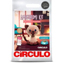 뜨개 인형 만들기 DIY 패키지 뜨개질 DIY 키드 여름가방뜨기 미국직구Circulo 아미구루미 키트 - 고양, 한개옵션0