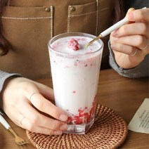 홈카페 예쁜 유리 물컵 아이스 커피잔 아이스커피잔 아아컵 아메잔 라떼잔 카페용 카페유리컵 아아메잔, 치스티 2007 패턴컵 340ml
