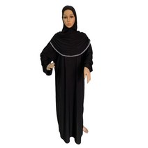 전통기도 의류 이슬람 여성 2 개 히잡 아바야 라마단 세트 아랍 머리 스카프 부르카 가운 Jilbab 예배 드레스