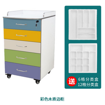 치과서랍장 무빙카트 바퀴 이동식 서랍장 수납, F_색상+칸막이판 2개