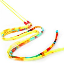 펫맨 고양이 냥이 놀이 낚시대 리본스틱 색랜덤 집고양이 스트레스해소, 1개