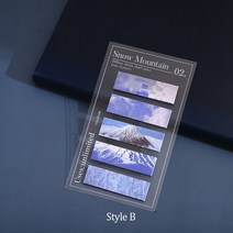풍경 포스트잇 100PCS 포토 감성 사진 책갈피, Snow Mountains