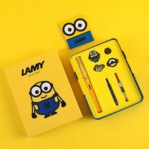 LAMY 독일 만년필 오리지널 헌터 미니언 캐릭터 선물 세트, 밝은노랑색, EF팁[0.4-0.5mm]